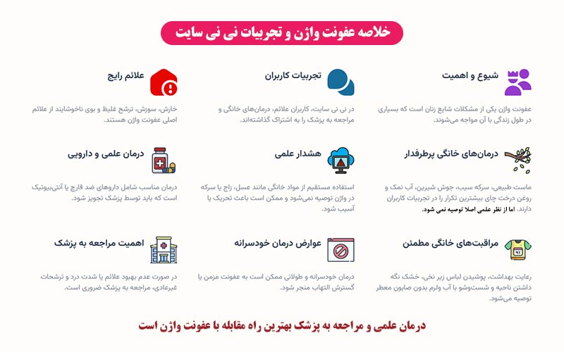 درمان عفونت واژن نی نی سایت